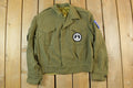 Vintage Military Jungle Expert Peace Sign Button Up Army Jacket