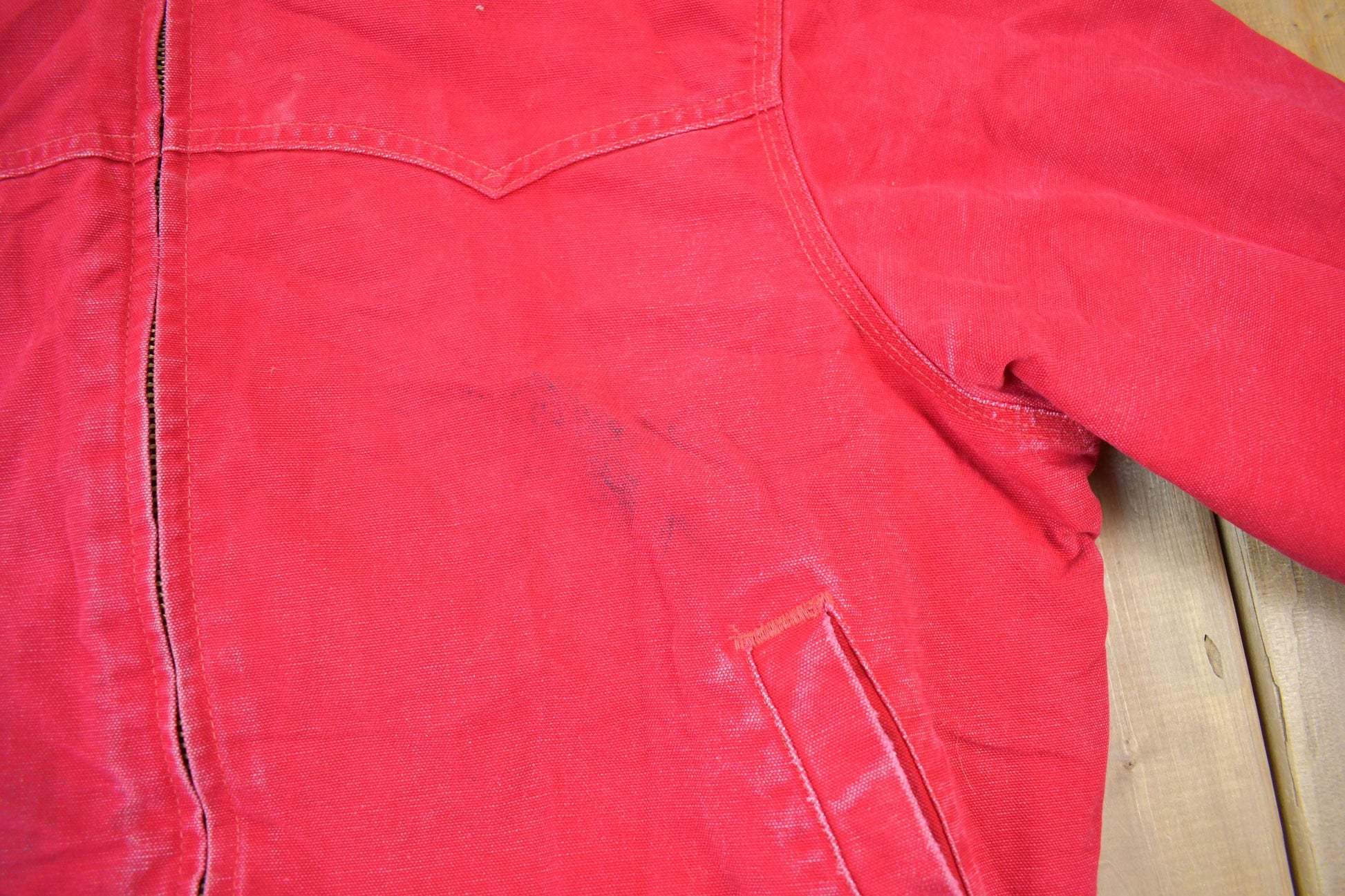 Vintage 1980s Carhartt Red Santa Fe Work Jacket