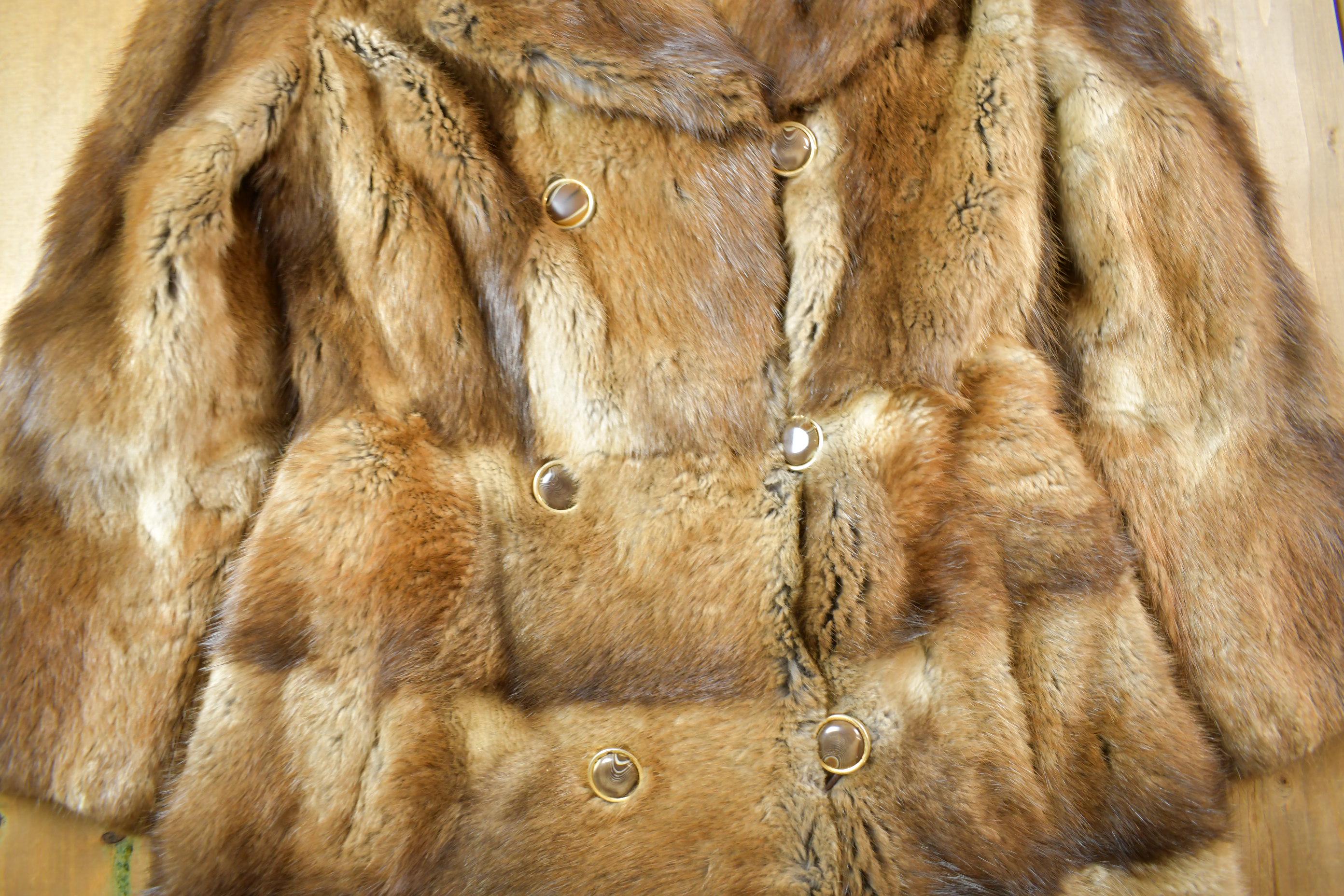 Vintage 1970s Furs By Leonard Coyote Fur Coat