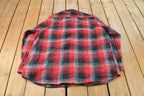 Vintage 1990s Five Brother Plaid Flannel Button Up Shirt Men's 2XL Tall
