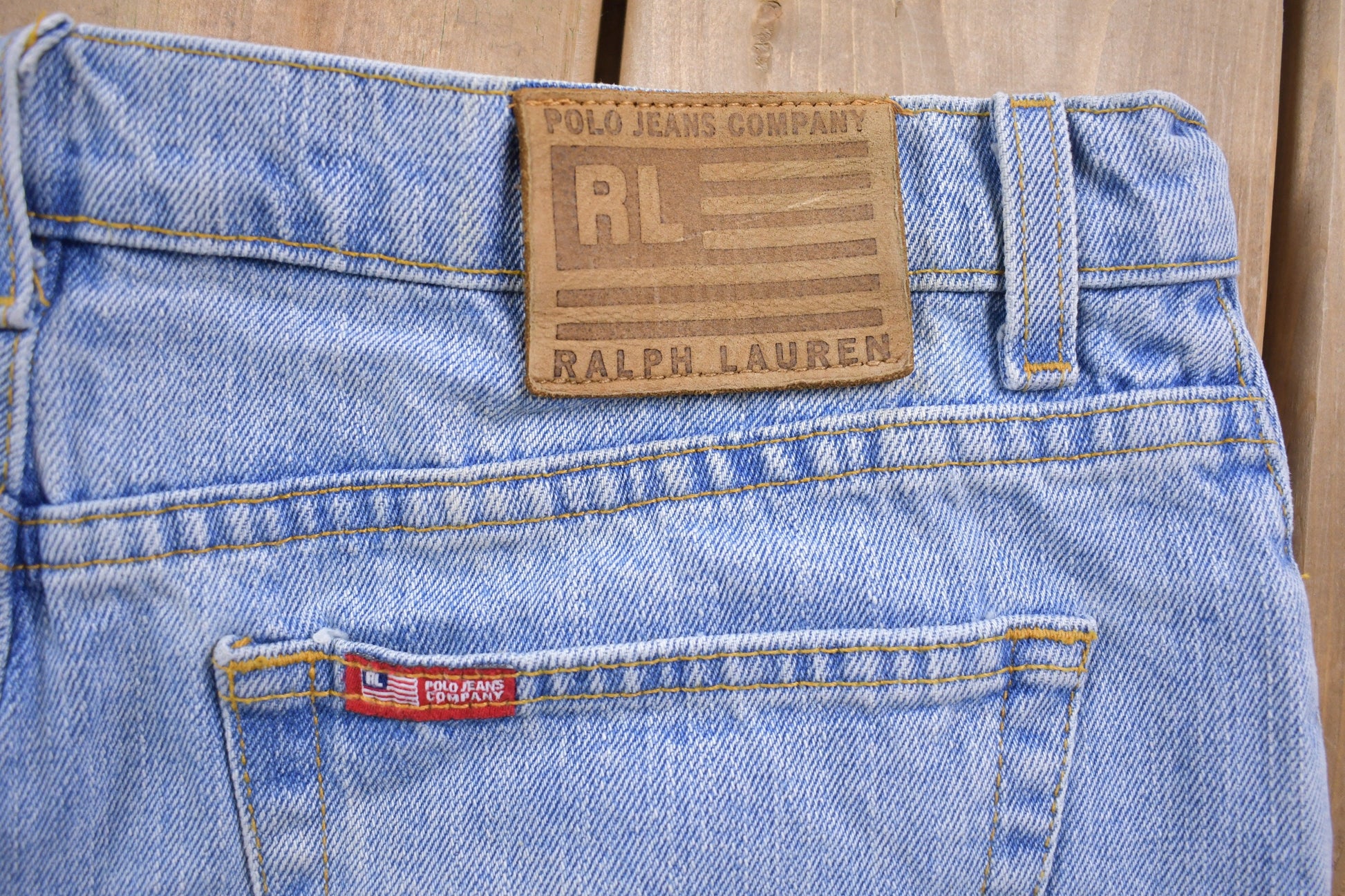 Vintage 1990s Polo Ralph Lauren Jean Short Shorts 32 x 5