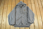 Vintage 2000s Carhartt WIP Zip Up Quilt Lined Hoodie Jacket Men's Medium