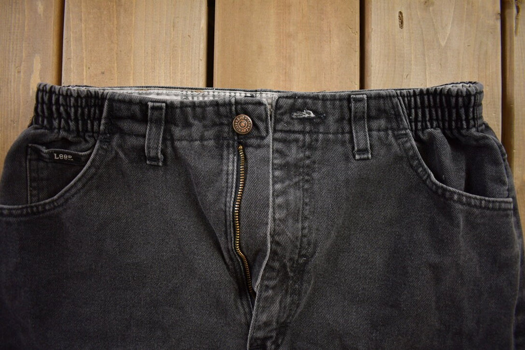 Vintage 1990s Lee Black Denim Jeans Size 30x27