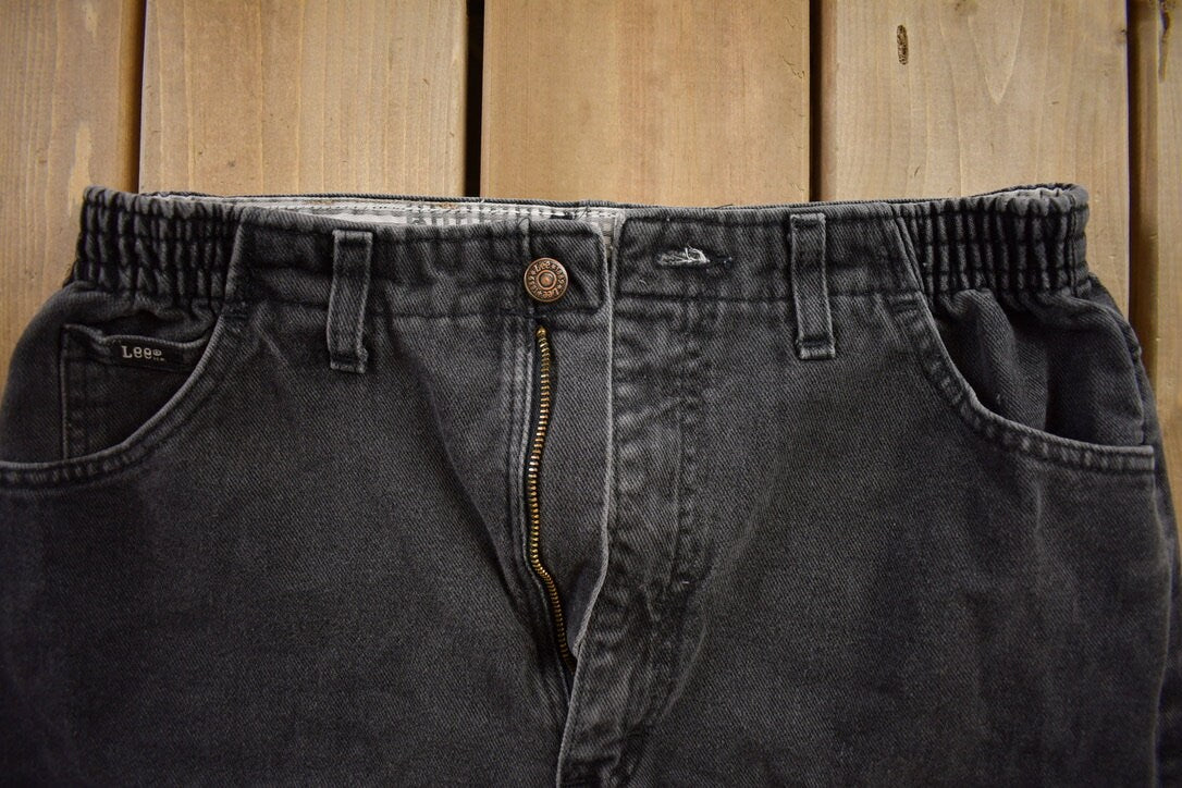 Vintage 1990s Lee Black Denim Jeans Size 30x27