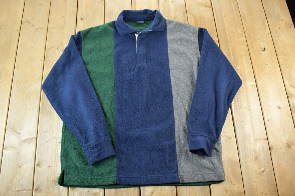 Vintage 1990s Christopher Rand Fleece Outdoorsman Collared Sweater