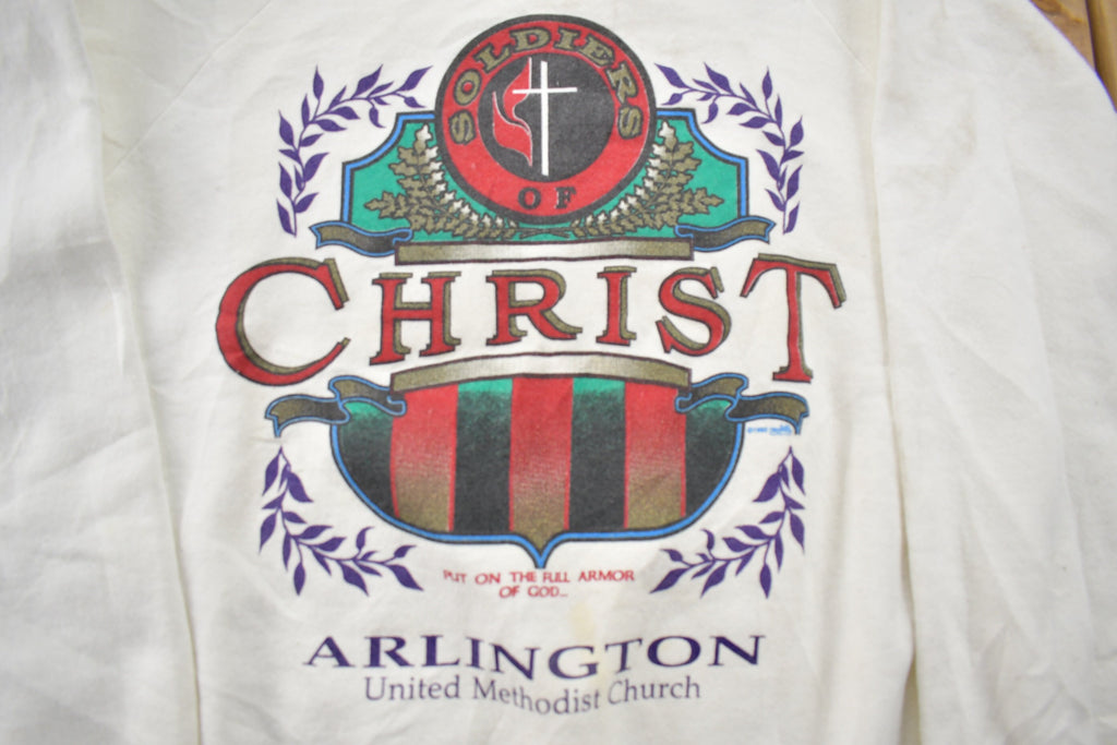Vintage 1990s Soliders Of Christ Crewneck Sweatshirt