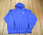 Vintage 1990s Nike Embroidered Mini Swoosh Hoodie Sweatshirt