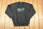 Vintage 1990s Music Sonata Bad Idea Graphic Print Crewneck Sweatshirt Men's L