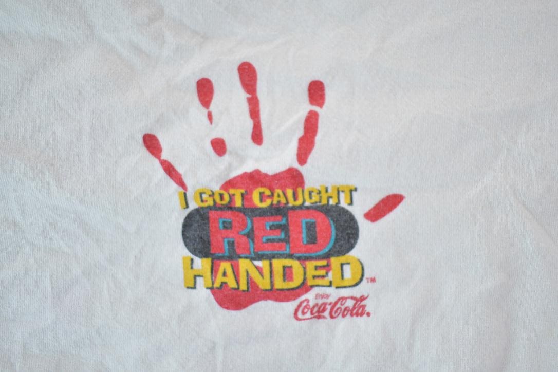 Vintage 1990s Coca Cola Red Handed Crewneck Sweatshirt
