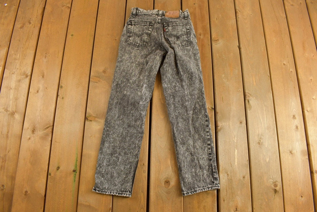 Vintage 1990s Youth Levi's 505 Acid Wash Red Tab Jeans Size 23 x 25.5
