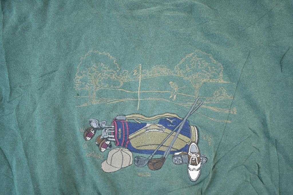 Vintage 1990s Croft And Barrow Sport Golfing Souvenir Crewneck Sweatshirt
