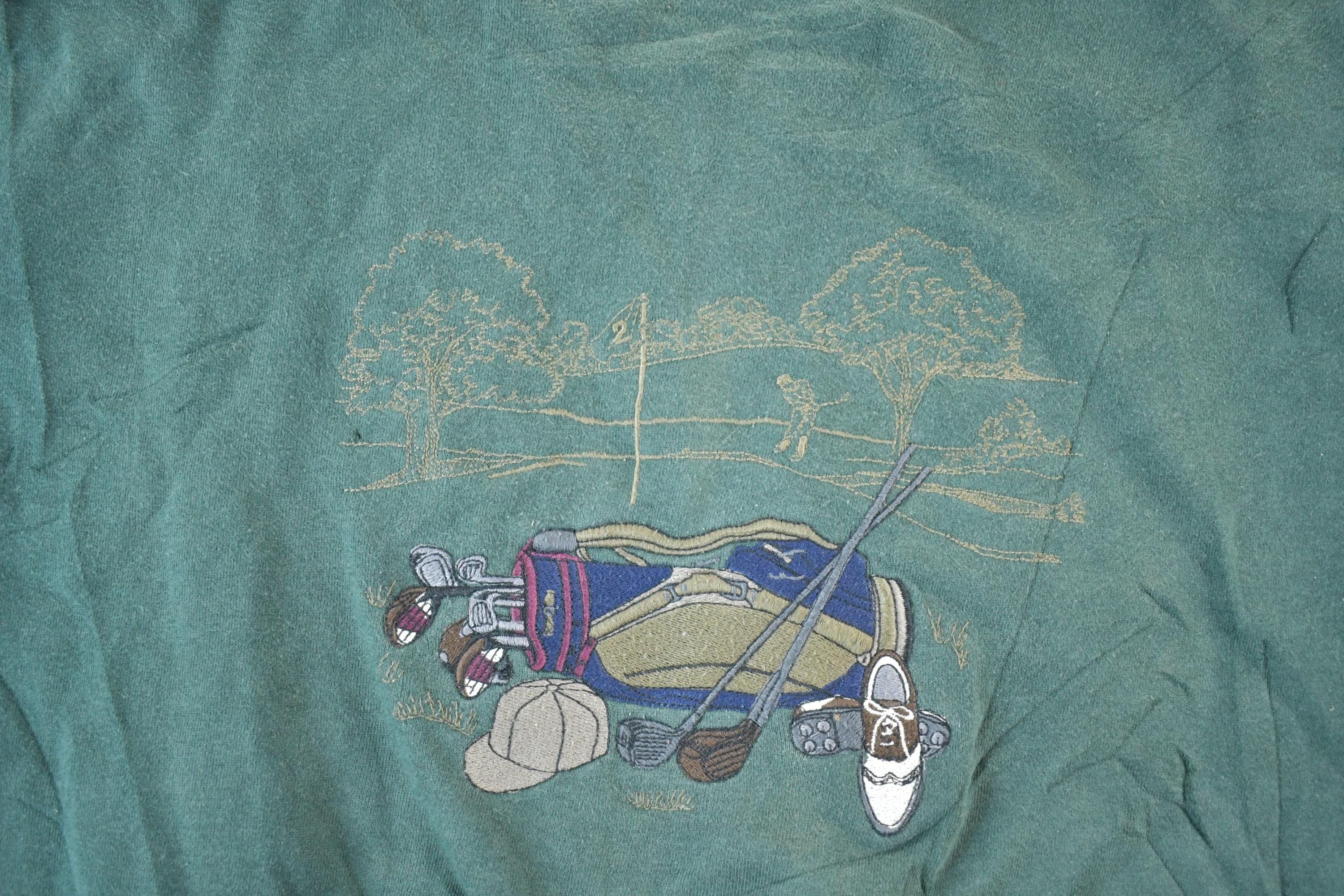 Vintage 1990s Croft And Barrow Sport Golfing Souvenir Crewneck Sweatshirt