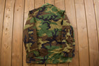 Vintage 1994s Military Woodland Camouflage Cold Weather Field Jacket