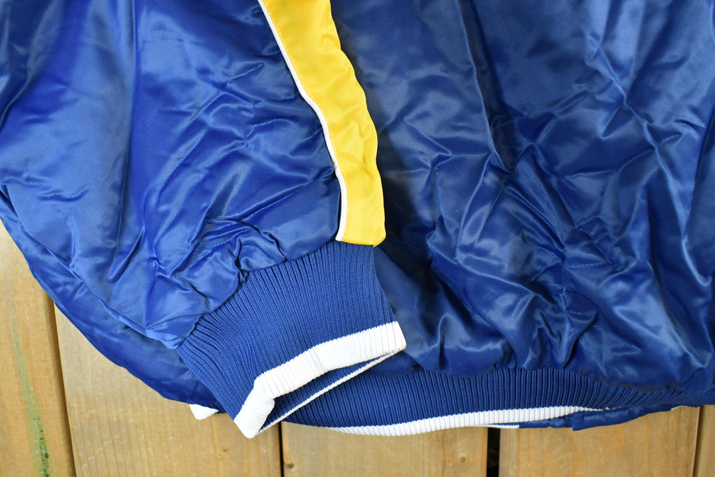 Vintage 1990s Indiana Pacers NBA Hardwood Classics Puffer Bomber Basketball Warm Up Jacket