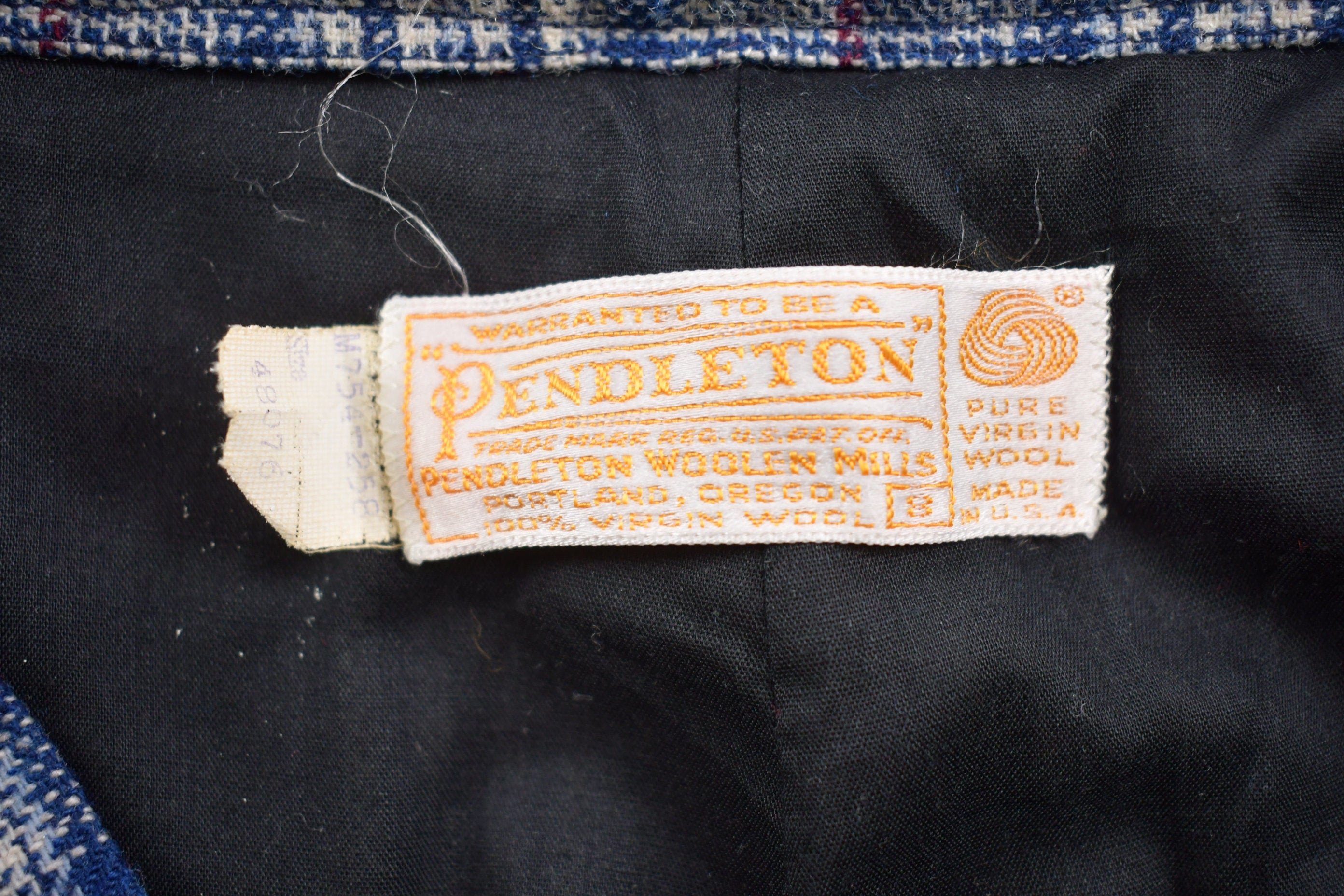 Vintage 1980s Pendleton Virgin Wool Plaid Trousers Size 24 x 27