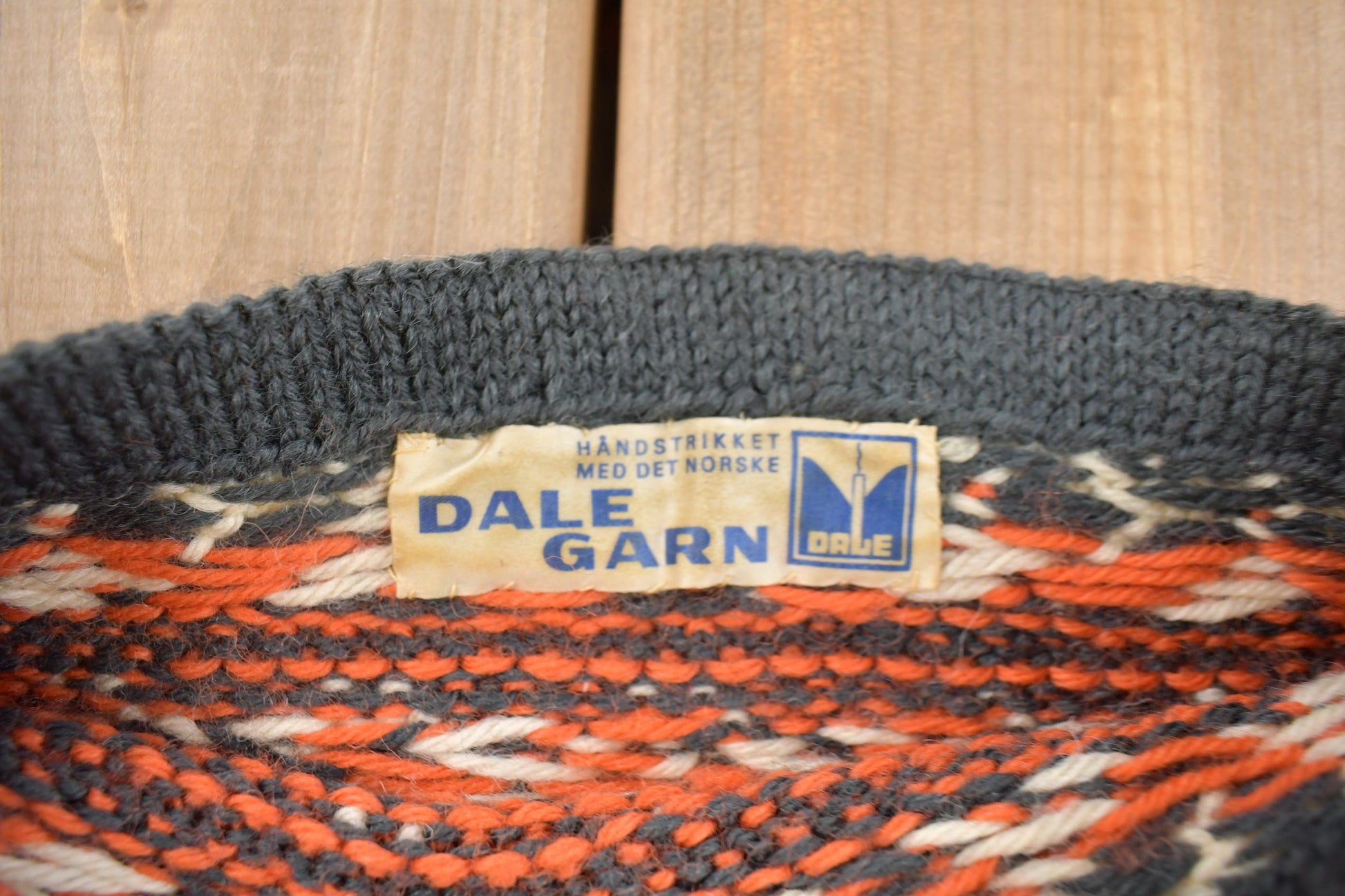 Vintage 1960s Dale Garn Knitted Sweater  60s Knit  Pattern  Outdoor  Wilderness  Pullover Sweatshirt  Hand Knit  True Vintage