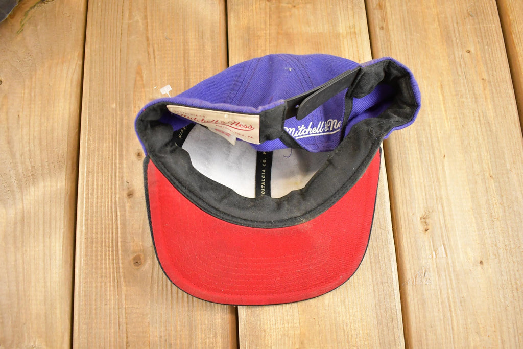 Vintage Y2K Toronto Raptors Mitchel And Ness Throwback Snapback NBA Hat / 2000's Embroidered Basketball Cap