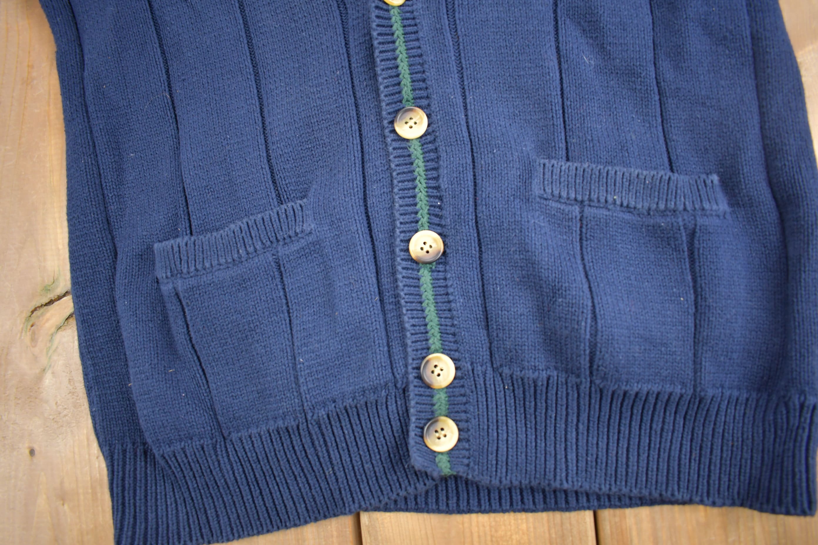 Vintage 1990s John Ashford Knit Cardigan Sweater