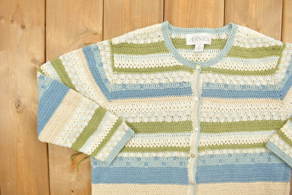 Vintage 1990s Womens Knitted Cardigan Sweater