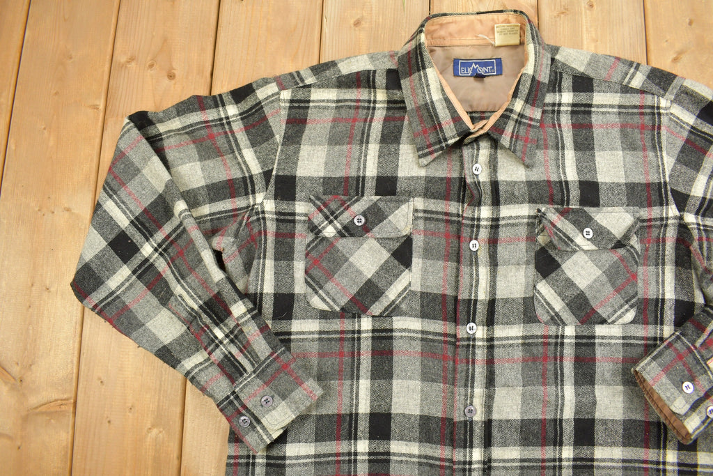 Vintage 1990s Elk Mont Plaid Button Up Shirt