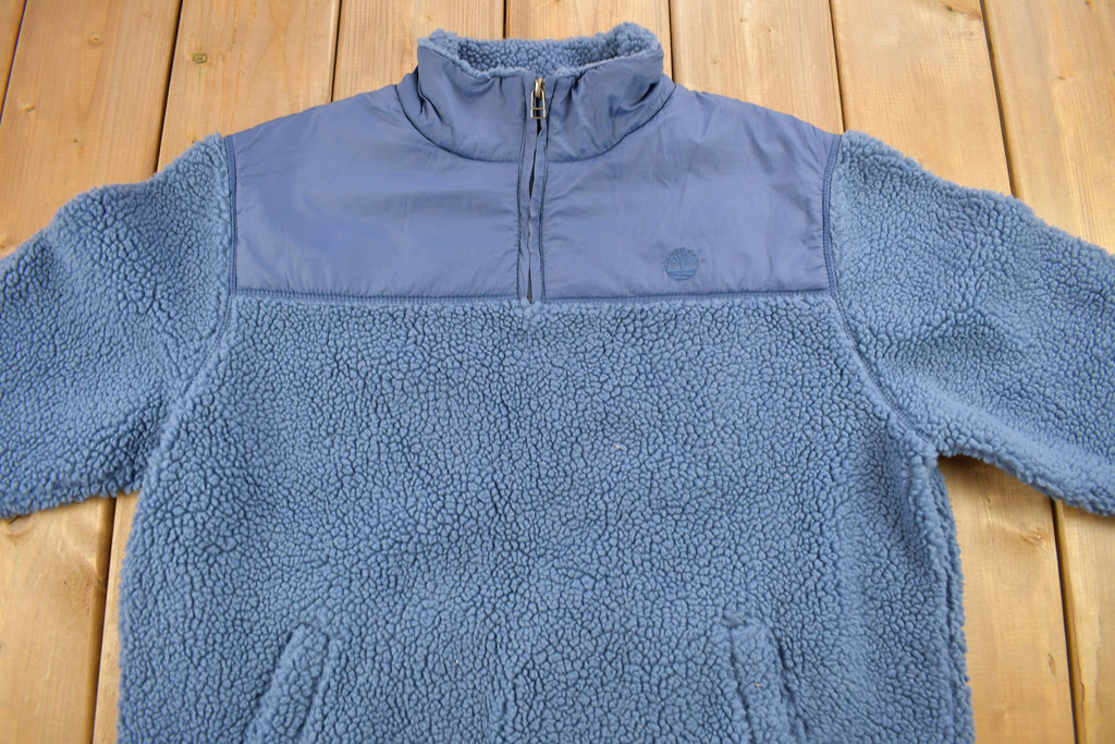 Vintage 1990s Timberland Deep Pile Fleece Sweater  Outdoorsman  90s Sweater  Streetwear  Hiking  Fleece Zip up
