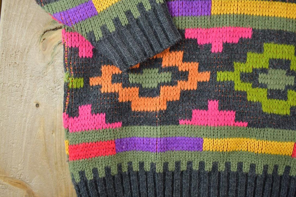 Vintage 1990s Arielle Knit Aztec Crewneck Sweater