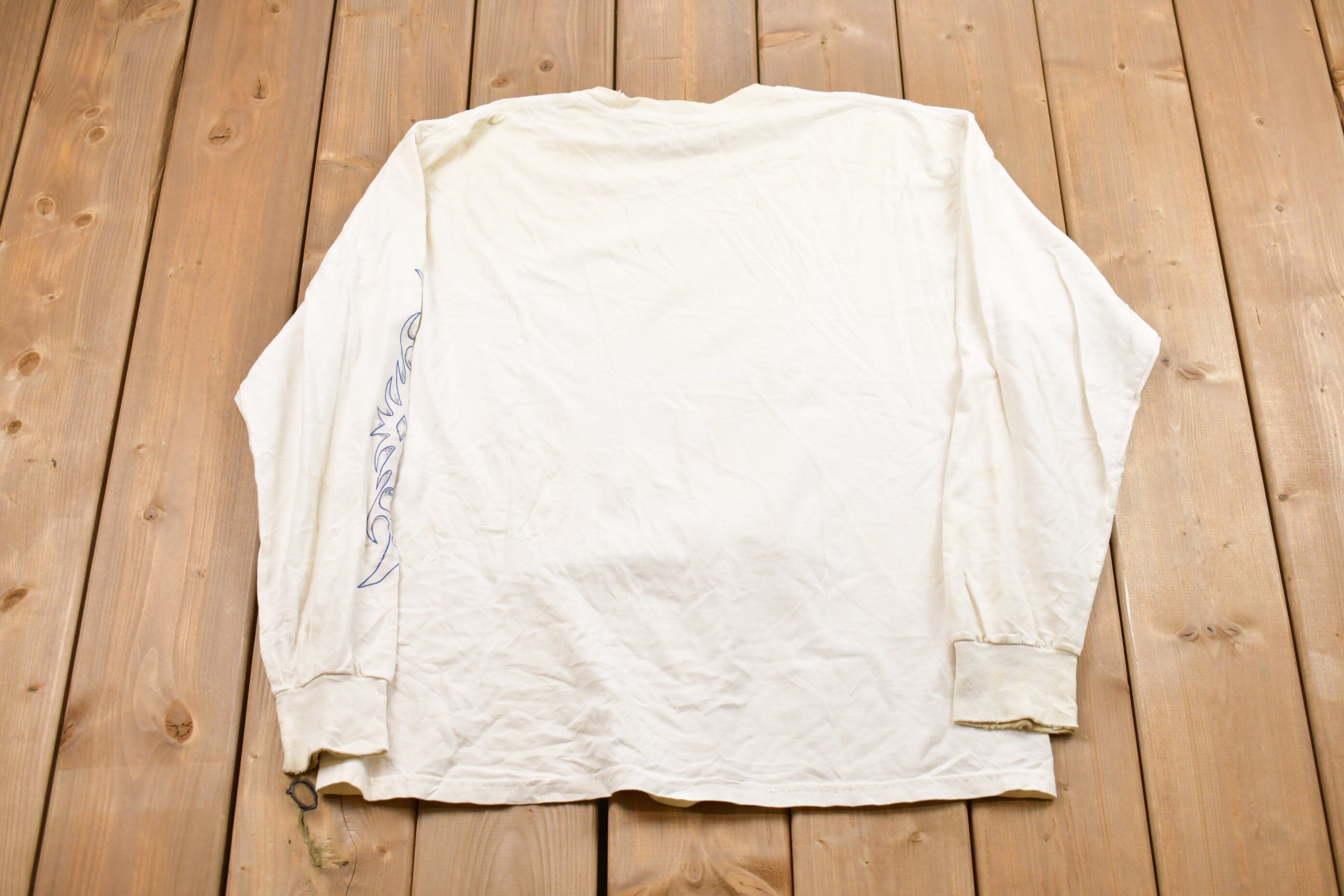 Vintage 1990s Traverse City Long Sleeve  90s Long Sleeve  Scurvy Dogs  Distressed  Souvenir  Streetwear  Travel And Tourism