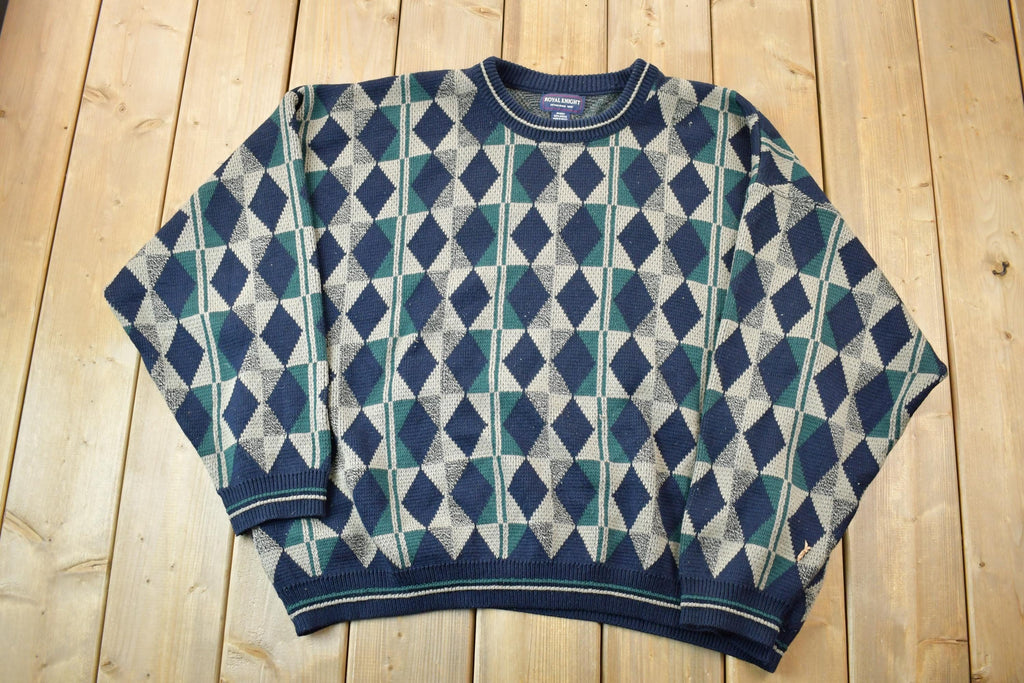 Vintage 1990s Royal Knight Knit Crewneck Sweater