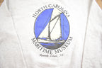 Vintage 1990s North Carolina Maritime Museum Souvenir Travel Crewneck Sweatshirt Made In USA