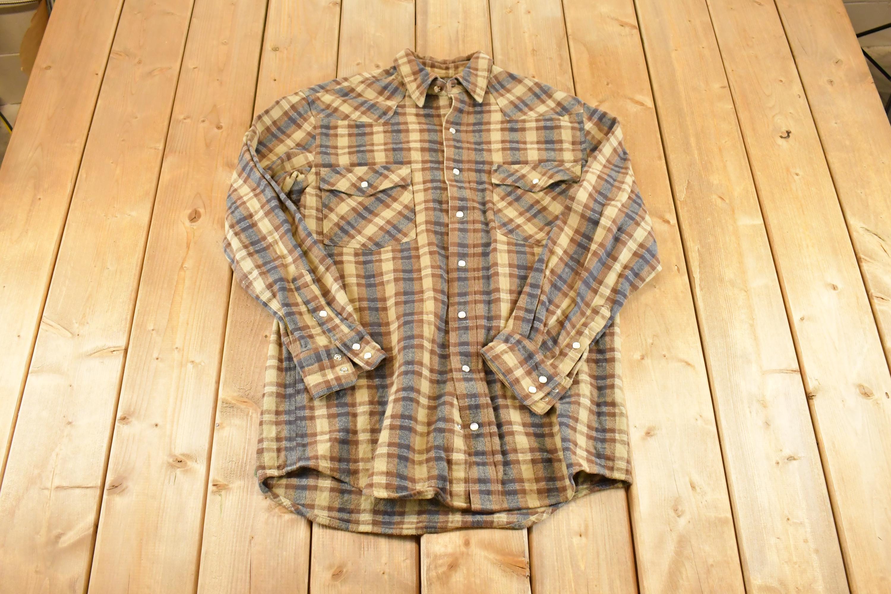 Vintage 1990s Five Brother Plaid Button Up Shirt Men's S