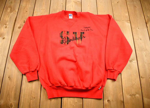 Vintage 1990s Russell Athletic SV Cardinals Embroidered Crewneck / 90s Crewneck / Vintage Sportswear / American Pullover / Made In USA