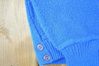 Vintage 1970s Fargo Knit Perfect Mild Distress Cardigan Sweater Made In USA