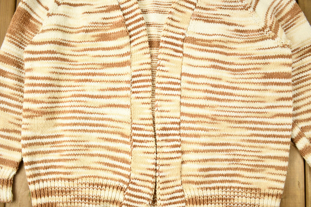Vintage 1960s Striped Shall Cardigan Sweater
