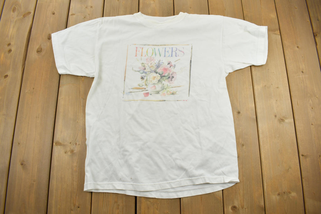 Vintage 1994 Flowers Graphic Hallmark T Shirt