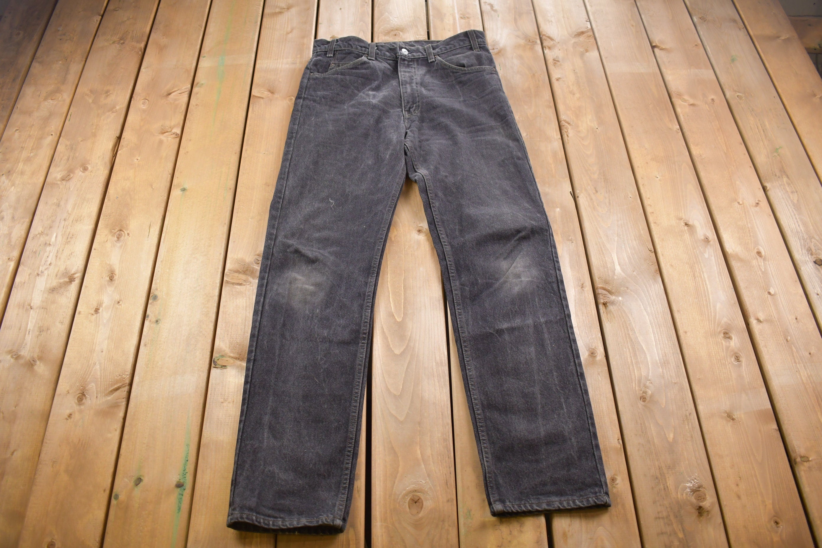 Vintage 1990s Levi's 505 Red Tab Black Jeans Size 35 x 34