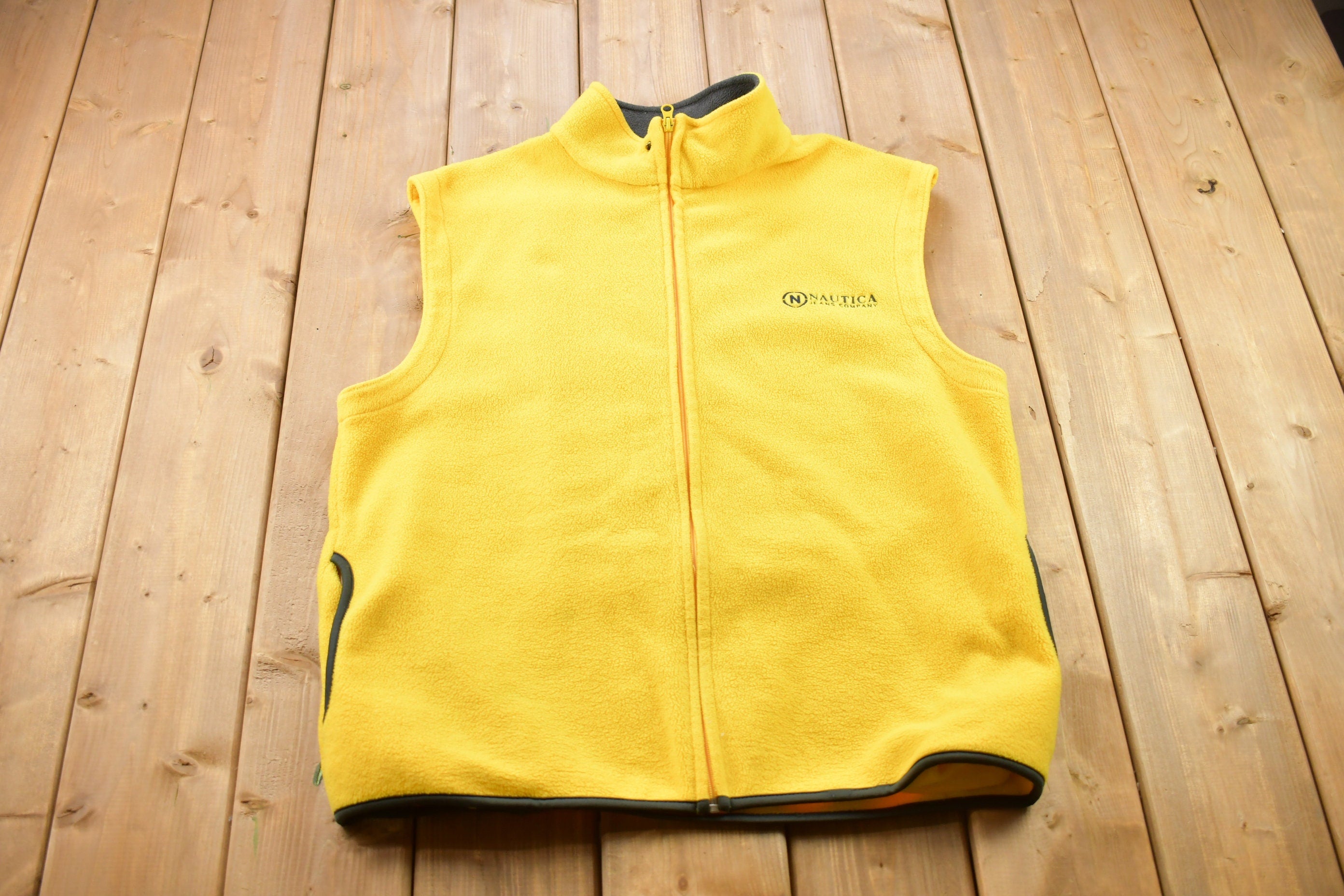 Vintage 1990s Nautica Fleece Zip Up Vest