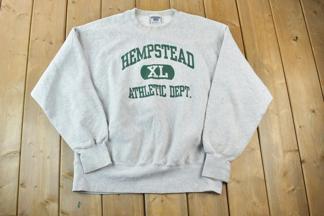 Vintage 1990s Lee Crossgrain Hempstead University Crewneck