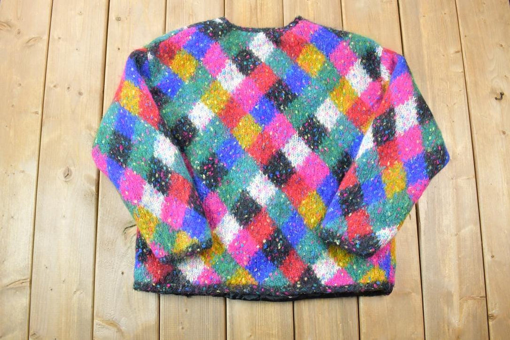 Vintage 1990s Janes Closet Wool Knit Button Up Sweater