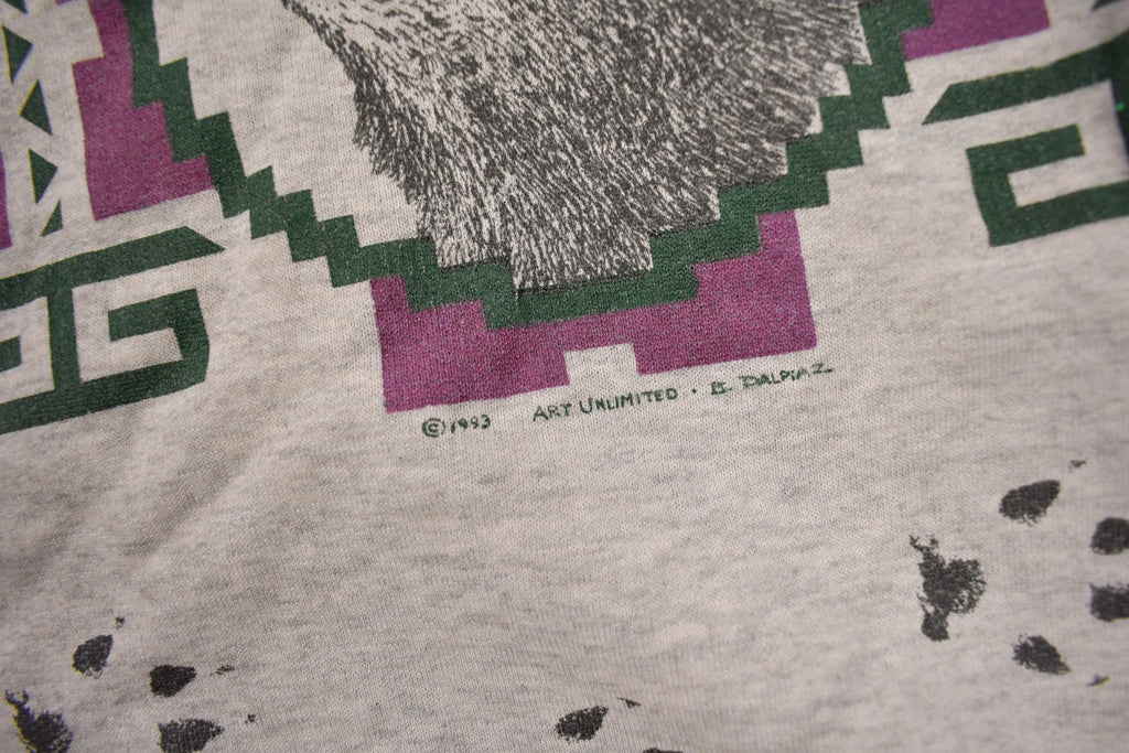 Vintage 1993 Aztec Wolf Theme Crewneck