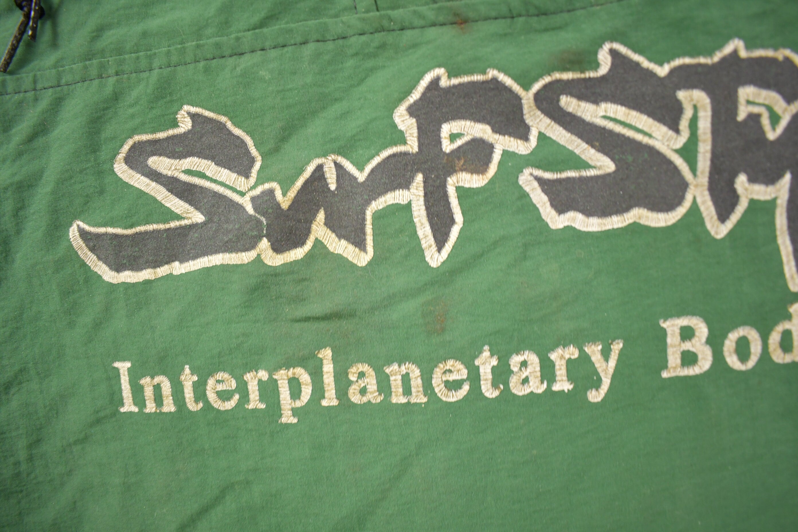Vintage 1980s Surf Style Interplanetary Body Gear Quarter Zip Windbreaker Jacket