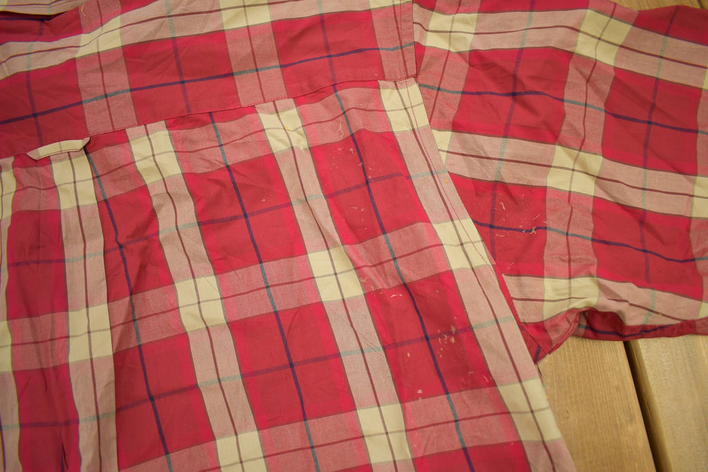 Vintage Pendleton Plaid Button Up Dress Shirt