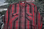 Vintage 1980s Plaid Button Up Shirt /
