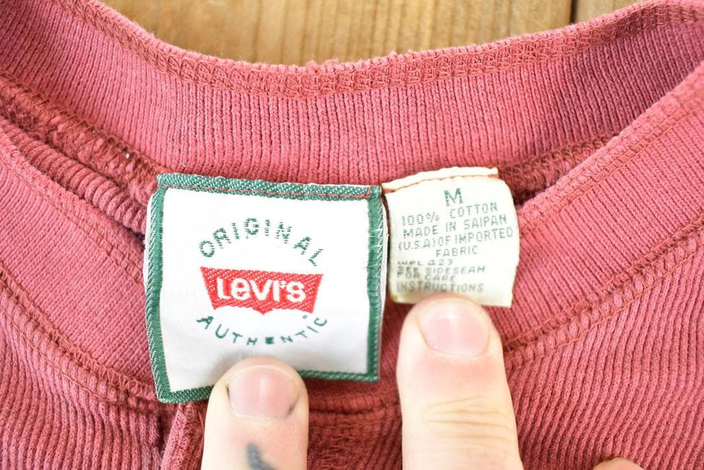Vintage 90s Levis Knit Henley Sweater - Mens Small