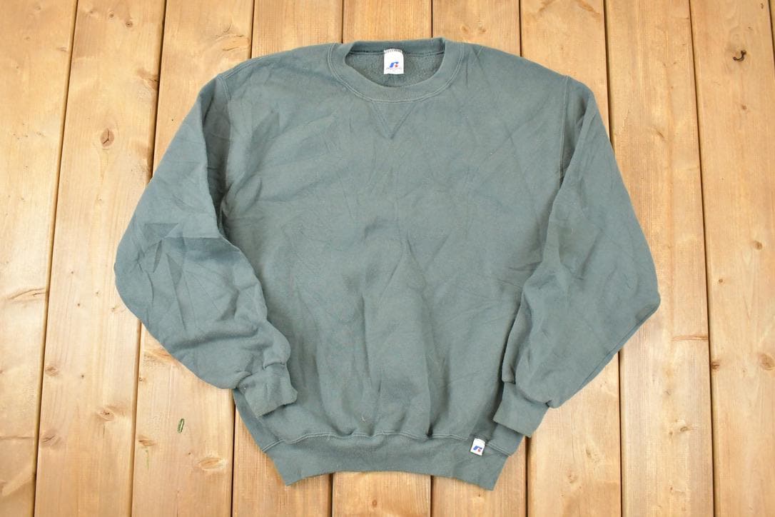 Vintage 1990s Russell Athletics Blank Crewneck Sweatshirt Mens M