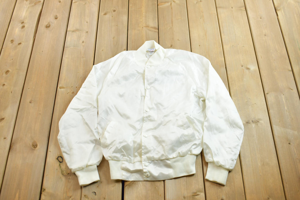 Vintage 1980s West Ark Satin Bomber Jacket