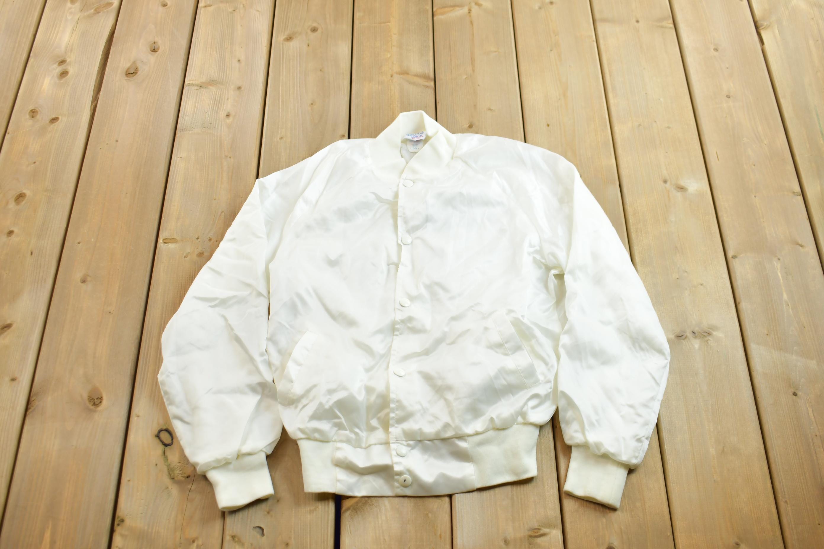 Vintage 1980s West Ark Satin Bomber Jacket