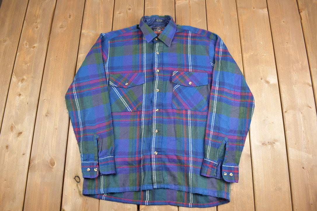 Vintage 1980s Back Packer Plaid Button Up Shirt