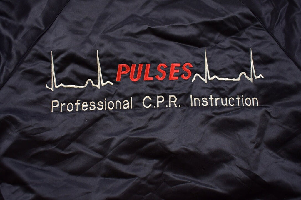 Vintage 1990s Pulses CPR Satin Bomber Jacket