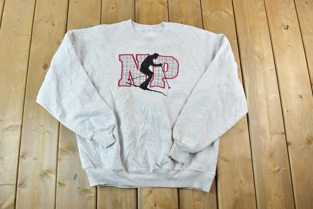 Vintage 1990s NP Ski Club Souvenir Embroidered Crewneck Sweatshirt