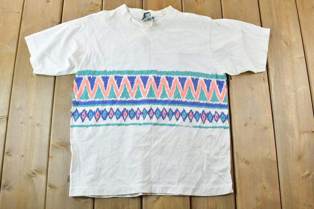Vintage 1990s Northern Reflections Abstract Pattern Graphic T-Shirt